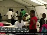 Se eleva a 3mil 333 cifra de muertos por cólera