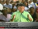 Presidente Santos pide unidad nacional para enfrentar daños por ola invernal
