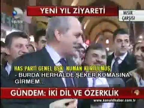Numan Kurtulmuş Tarihi Mısır Çarşısı Esnafını Ziyaret Etti