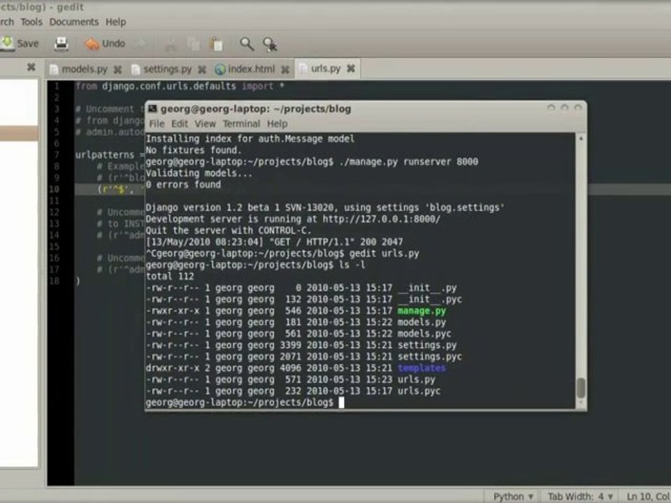 Django Beginner Tutorial Part I. Blog in 8min.