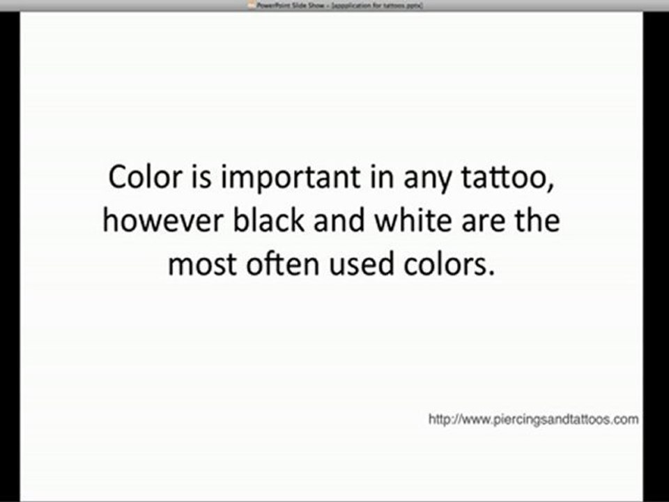 Several Application Types of Tattoos