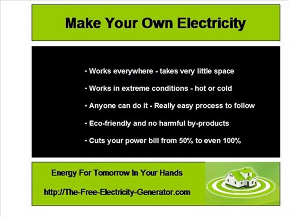 Free Electricity Generator To Get Free Electricity