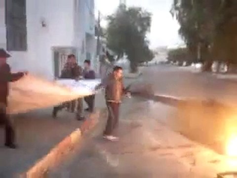 Tunisi Ben Ali Photo Brulé Sidi-Bouzid 12 Janvier 2011