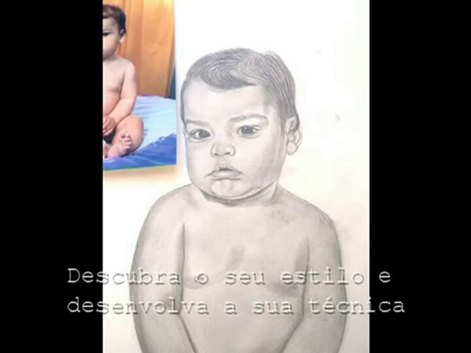 Desenhando o retrato de uma criança passo. Aulas grátis