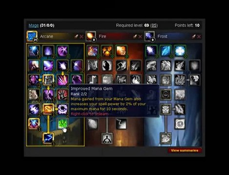 85 Mage Best pvp Spec for Wow Cataclysm