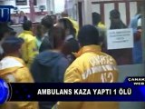 Çanakkale'de ambulans kazası