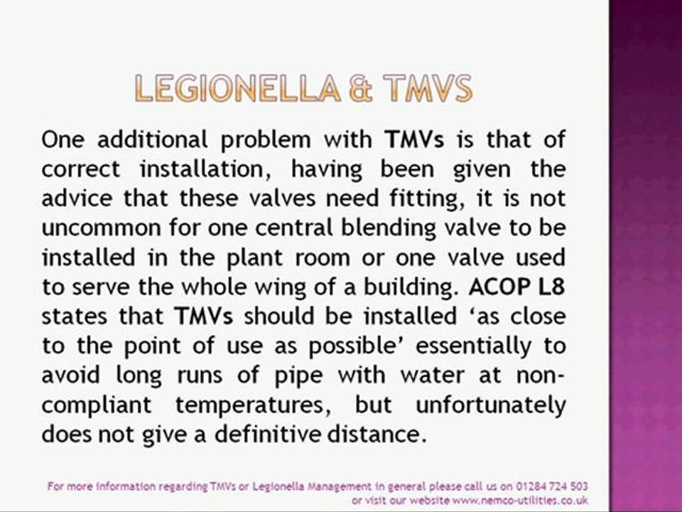Legionella & TVMs