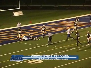 Andrew Evans #54 OL/DL NDCL FOOTBALL
