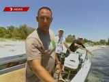 Great white shark filmed attacking fishing boat