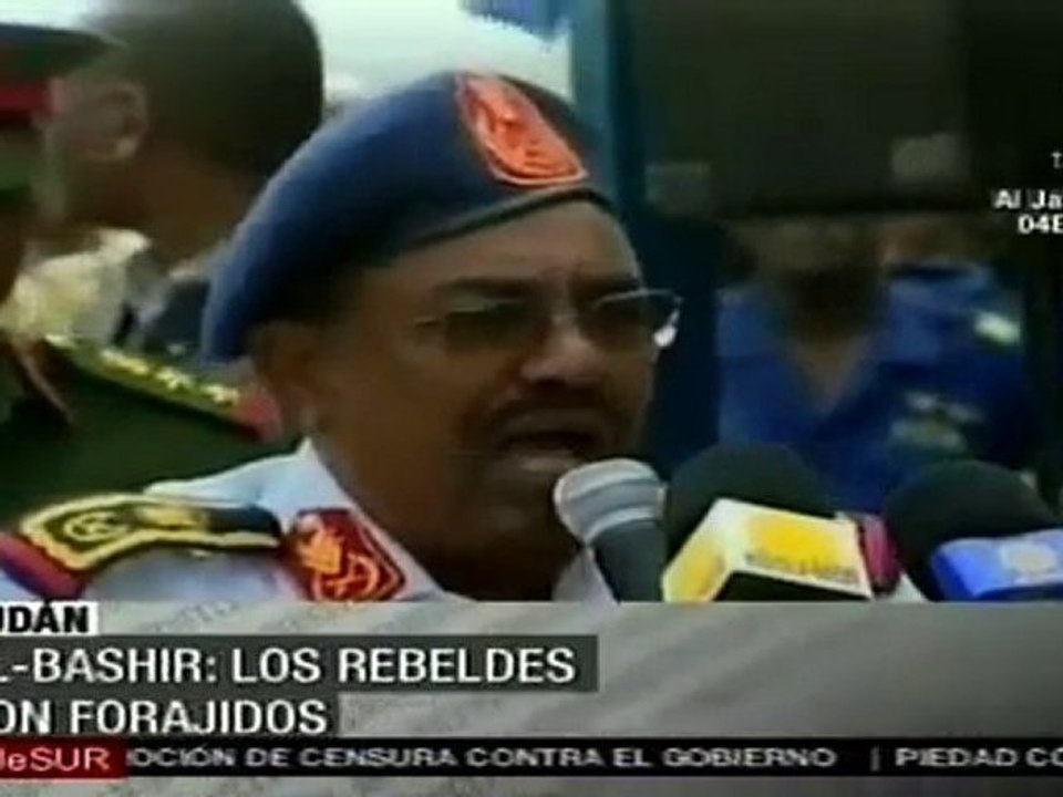 Presidente Al-Bashir: Los rebeldes son forajidos
