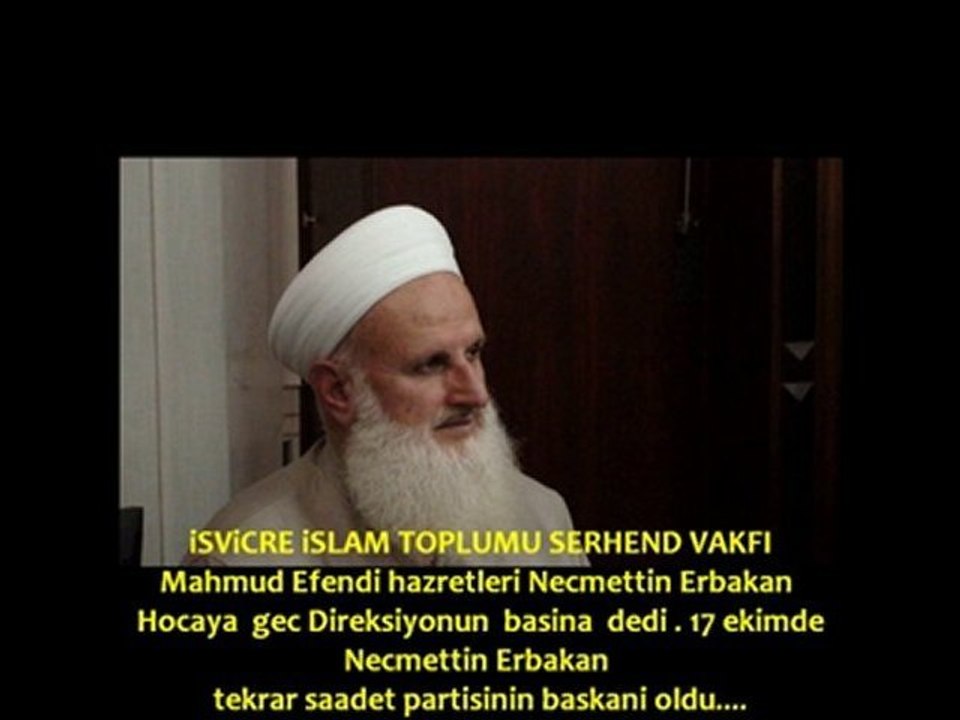 Nusretullah Hoca ..Mahmud Efendi Hazretleri Necmettin Erbakan hocaya gec Direksiyonun basina dedi.