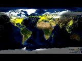 24h worldwide flights in one minute and a few seconds