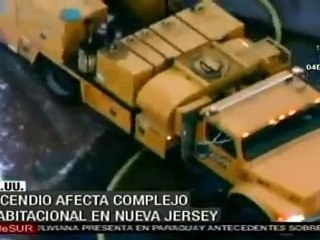 Se incendia unidad habitacional en Nueva Jersey, EE.UU.