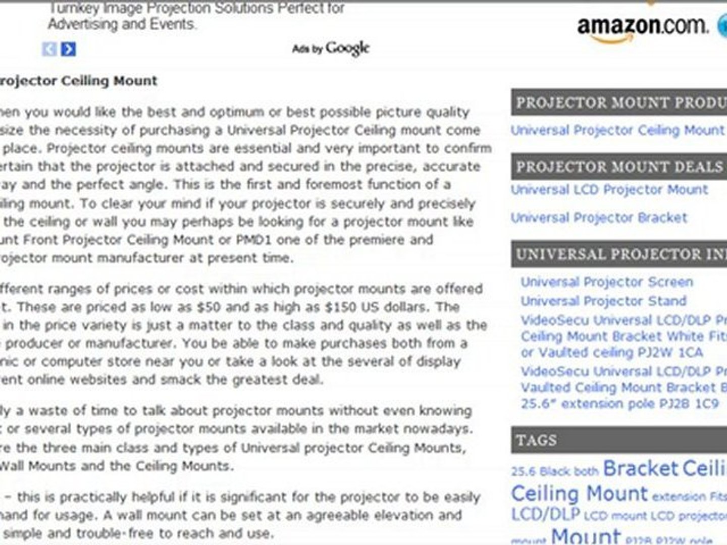 Universal Projector Ceiling Mount Video Dailymotion