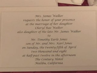 How To Word Your Wedding Invitation When The Bride Or Groom Wish To Honor A Deceased Parent : How do I word my invitation when the bride or groom wish to honor a deceased parent?