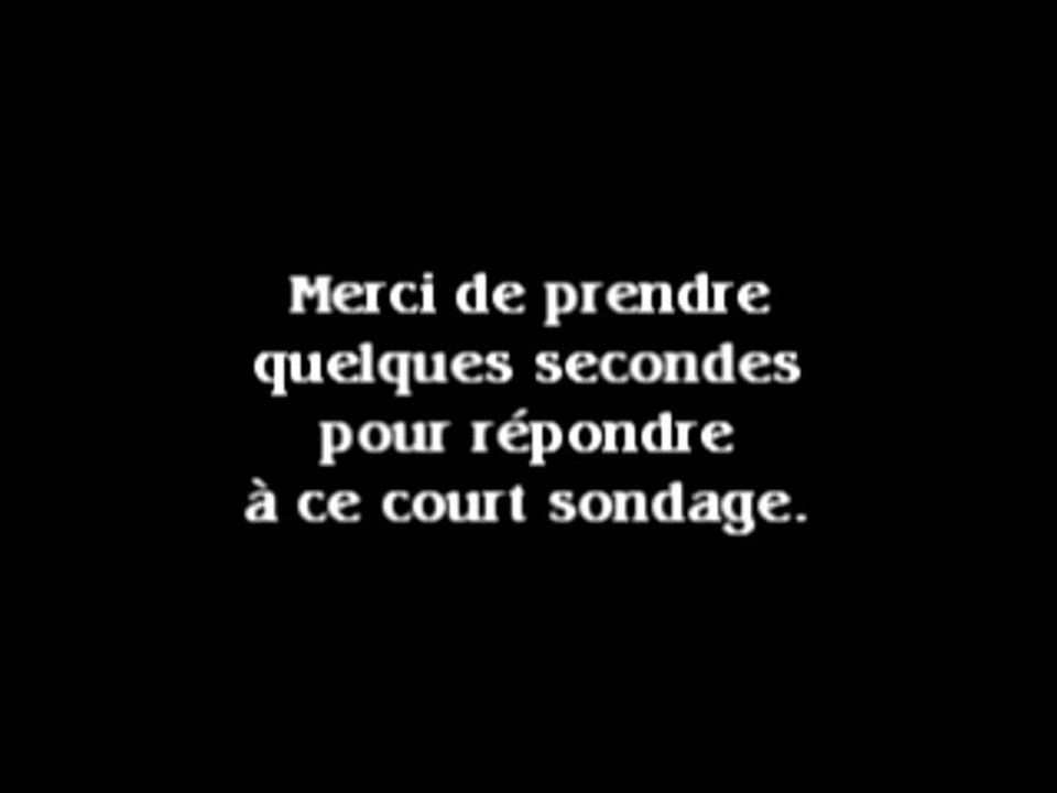 Petit sondage 2011