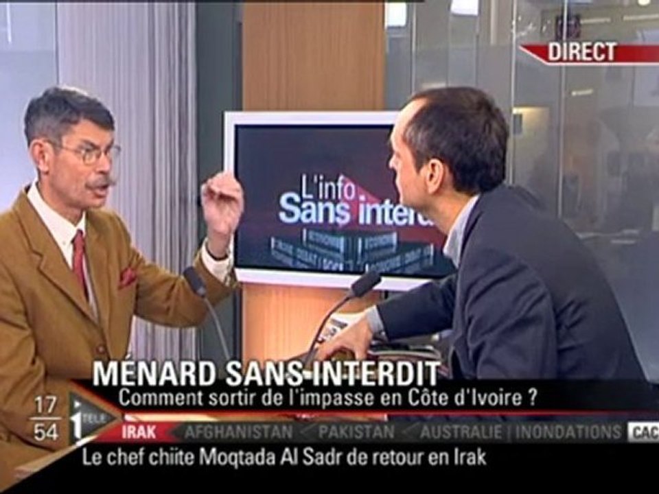 Côte d'Ivoire : Bernard Lugan vs Robert Ménard (05/01/11)