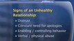 Committed Relationships : What are signs that I'm in an unhealthy romantic relationship?