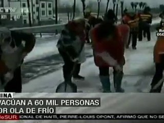 China: 60 mil evacuados por frío