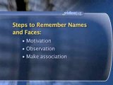 How To Improve Your Ability To Remember Names And Faces : How can I improve my ability to remember names and faces?