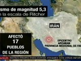 Sismo de 5,3 grados Richter en Irán