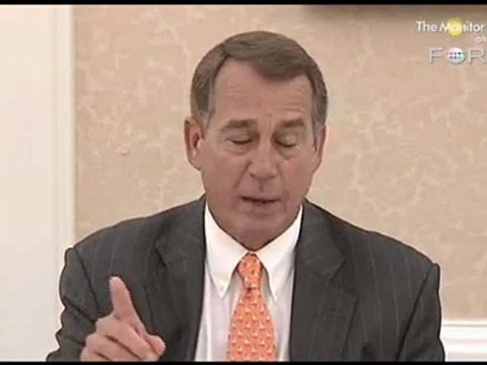 Minority Leader Boehner Says Don't Dismiss the Tea Party