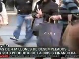 Más de 4 millones de desempleados en España por crisis financiera