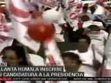 Humala, primer candidato para presidenciales en Perú