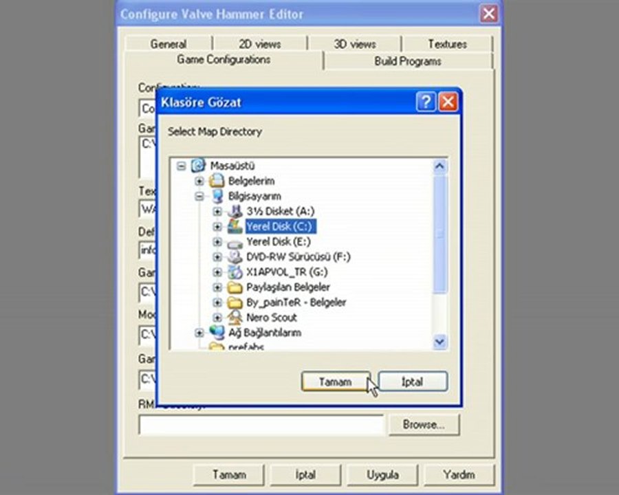 Valve hammer editor ayarları