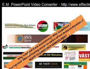 STOP EMBEZZLMENT OF POLISARIO FRONT SUPPORTING COMMITTEES