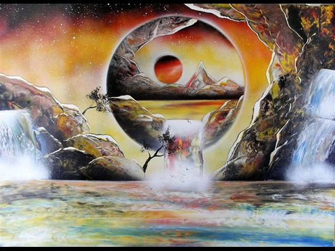 ChrisArt & Yannisart spray paint paintings