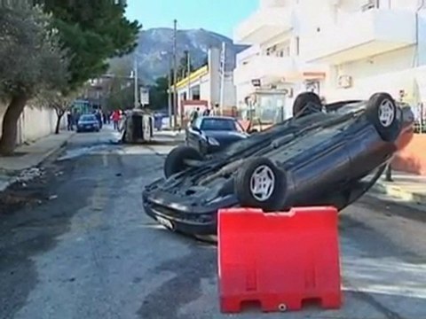 Greek police and protesters clash