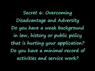7 Secrets to Law School Admissions