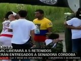 FARC liberará a 5 retenidos, serán entregados a senadora Córdoba