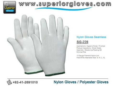 Nylon Gloves Polyester Gloves Pakistan From Superior Gloves