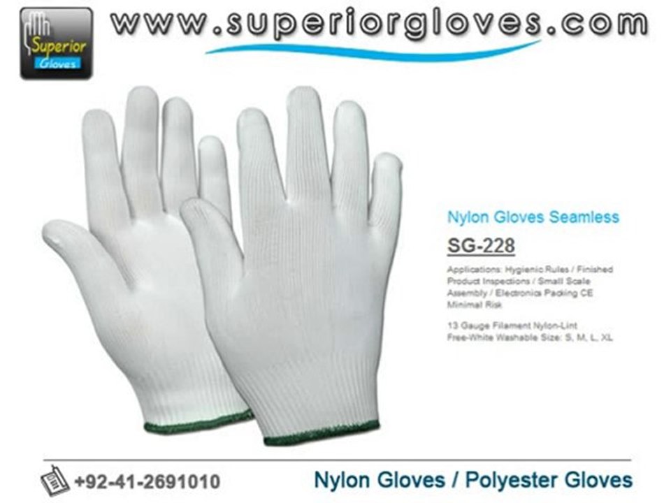 Nylon Gloves Polyester Gloves Pakistan From Superior Gloves