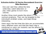 schwinn active 20 recumbent bike