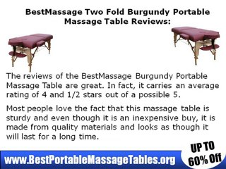 BestMassage Two Fold Burgundy Massage Table
