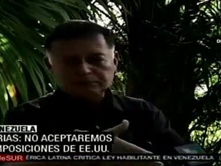 Arias: No aceptamos imposiciones de EE.UU.