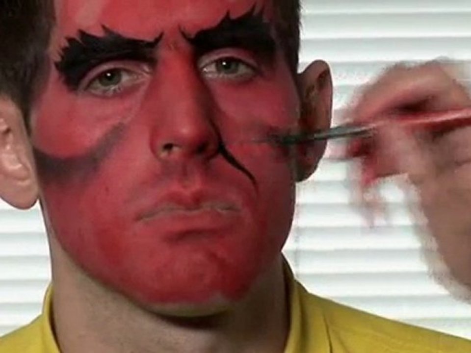 How To Do Devil Face Painting video Dailymotion
