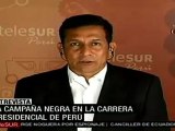 Ollanta Humala: Los medios en Perú fungen de actores polít