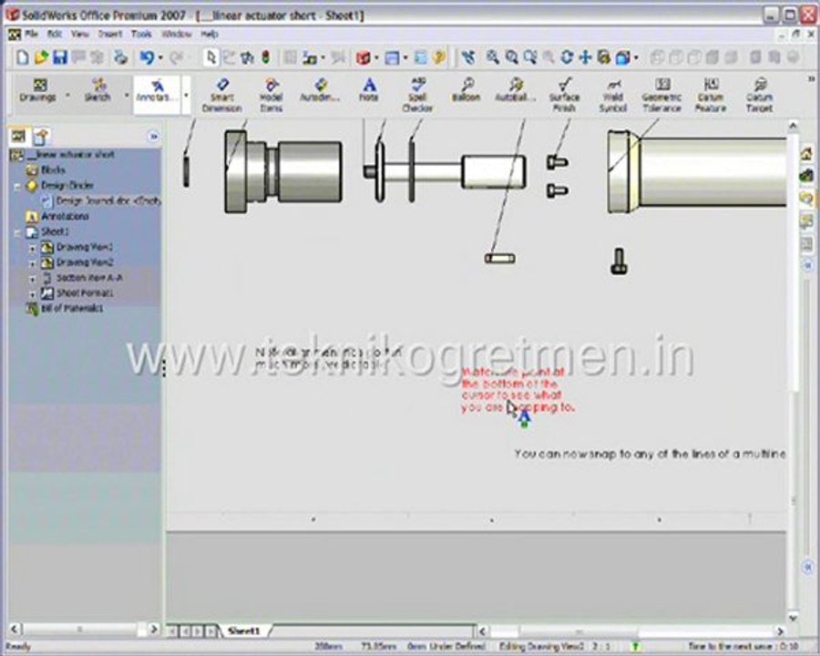 Solidworks Montaj Balloon Eğitim