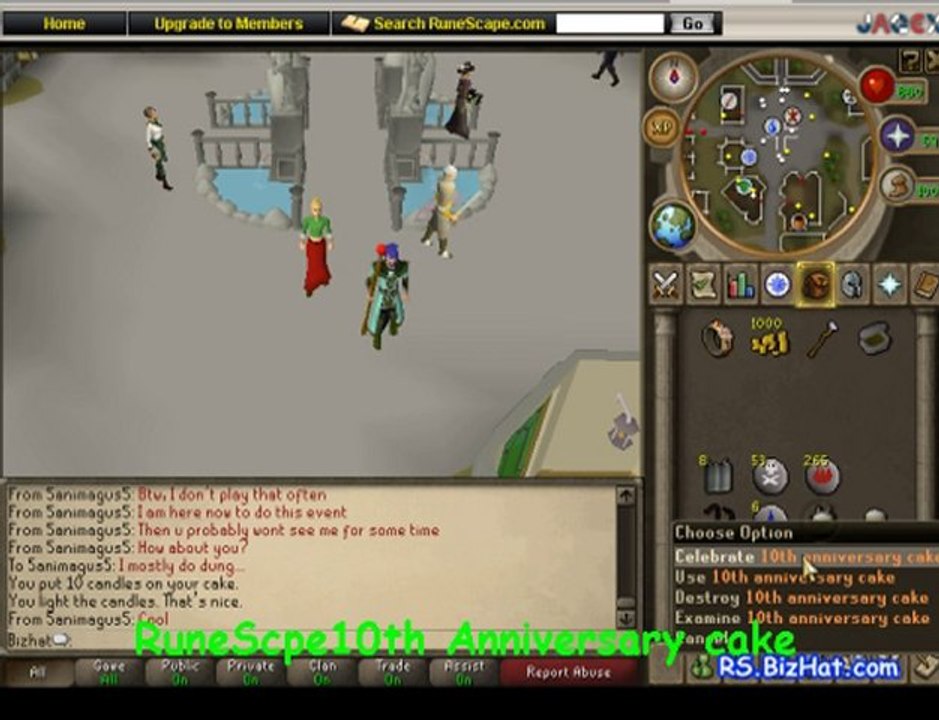 RuneScape 10th Anniversary cake