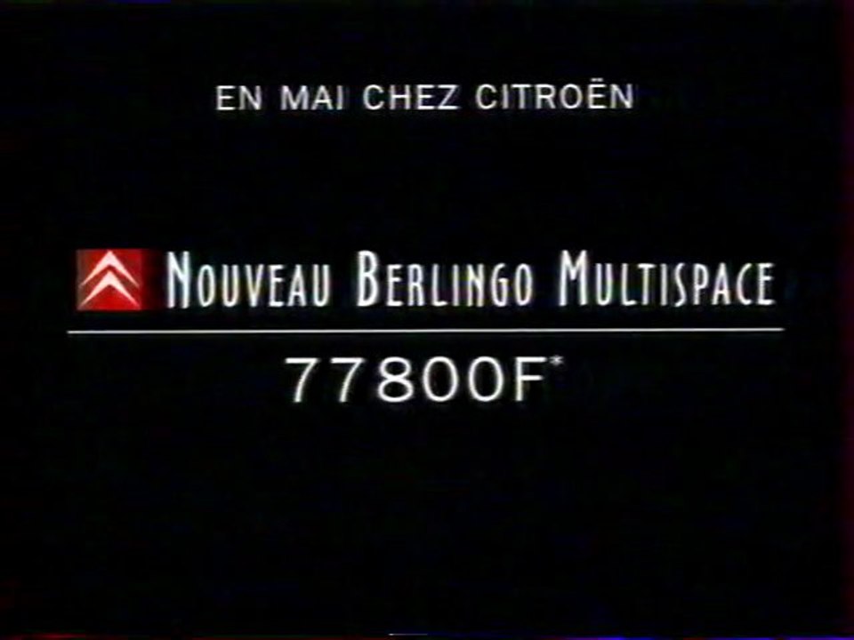 Publicité Berlingo Multispace Citroën 1999