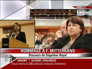 Discours de S  Royal en hommage à François Mitterrand