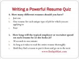 How to write a powerful resume part 2- Write a powerful res