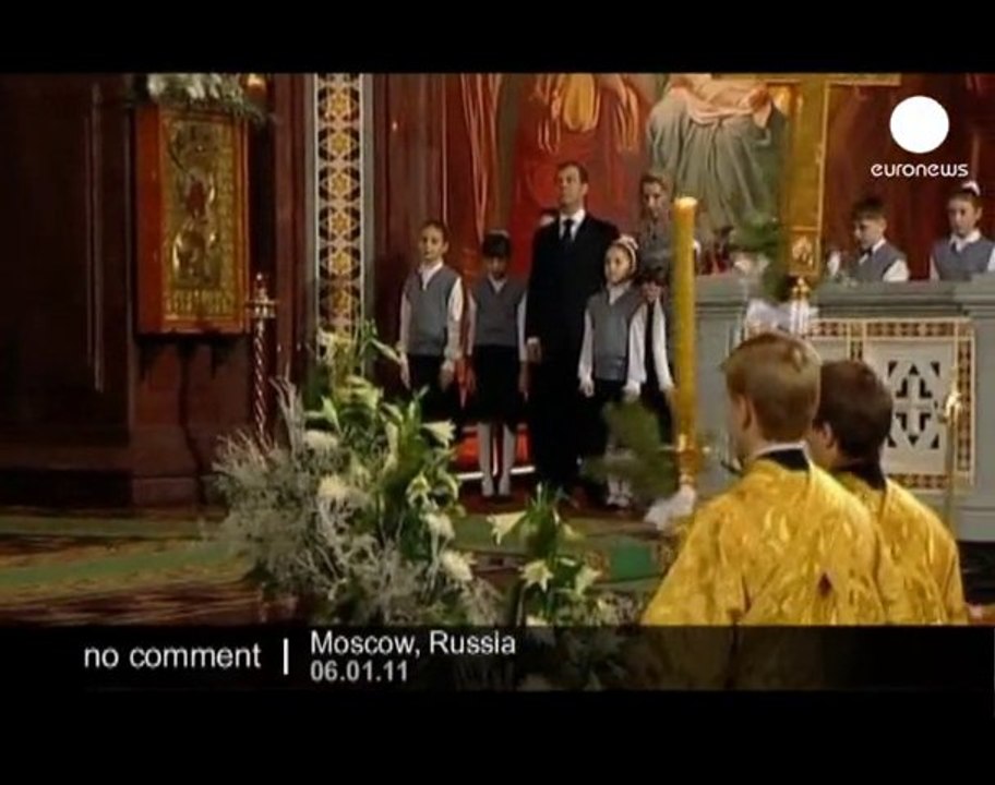 Célébration du Noël orthodoxe à Moscou - no comment