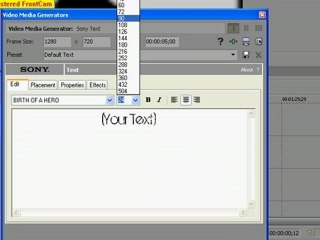 Sony Vegas Pro 10 How to change text.