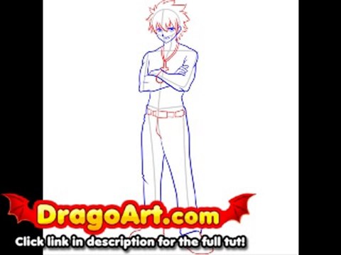 How to draw Gray Fullbuster, step by step