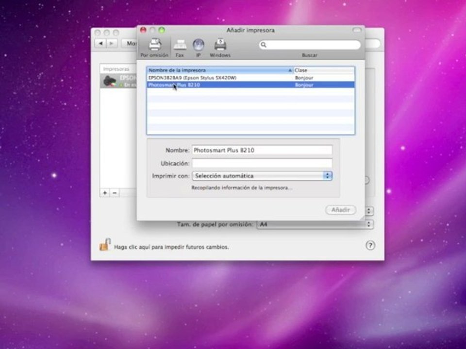 Instalar nuestra impresora WiFi en Snow Leopard
